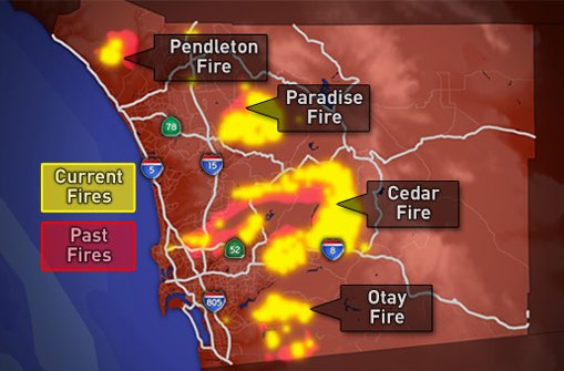 Map of the fires...